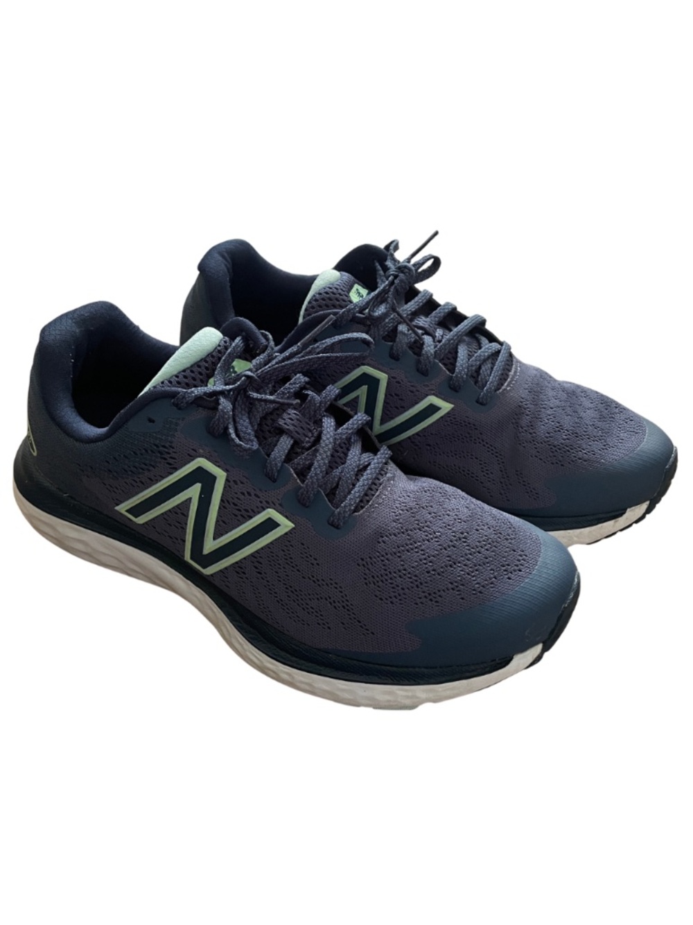 New Balance Women 10 Navy with Mint 680v7 Running  Athletic Shoes Sneakers #0106